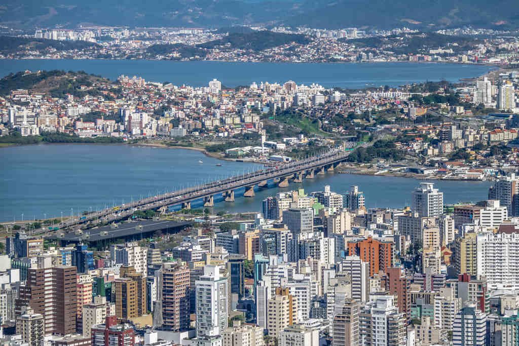 vista panorâmica do bairro estreito florianopolis